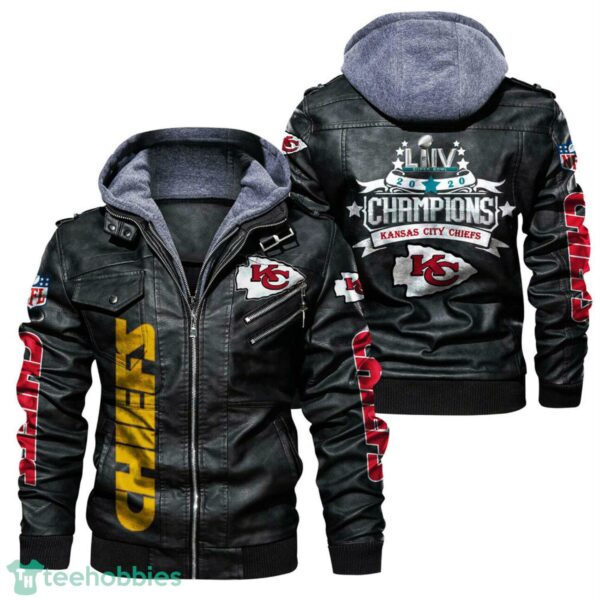Kansas City Chiefs NFL Super Bowl LIIV Leather Jacket For Sport Fans 1