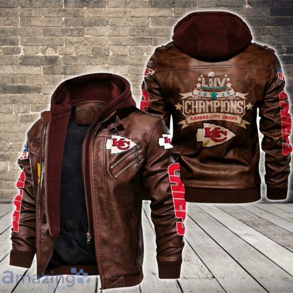 Kansas City Chiefs NFL Super Bowl LIIV Leather Jacket For Sport Fans