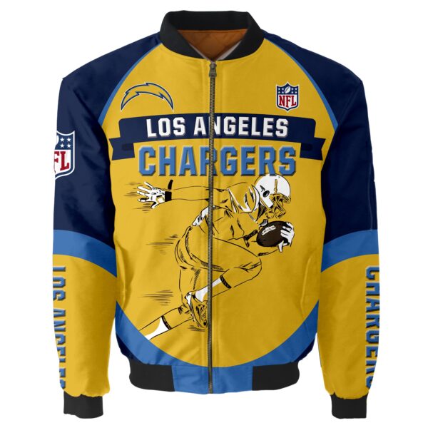 Los Angeles Chargers NFL 3d Bomber Jacket Graphic Running - New arrivals