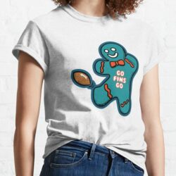 Miami Dolphins Gingerbread Man Classic T-Shirt