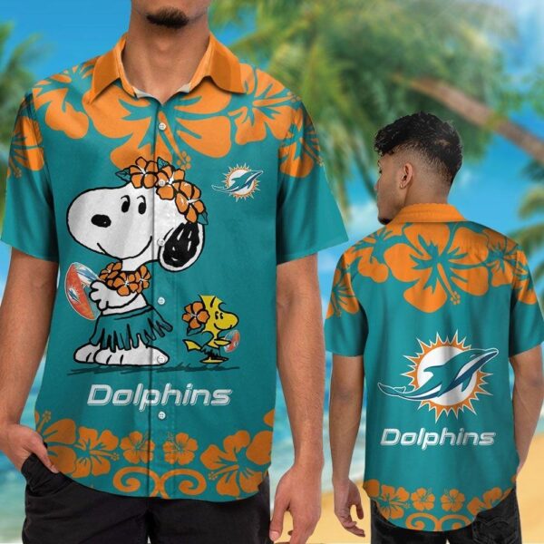 Miami Dolphins Snoopy Hawaiian Shirts