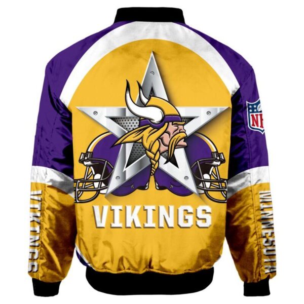 Minnesota Vikings NFL 3d Bomber Jacket Graphic Running - New arrivals