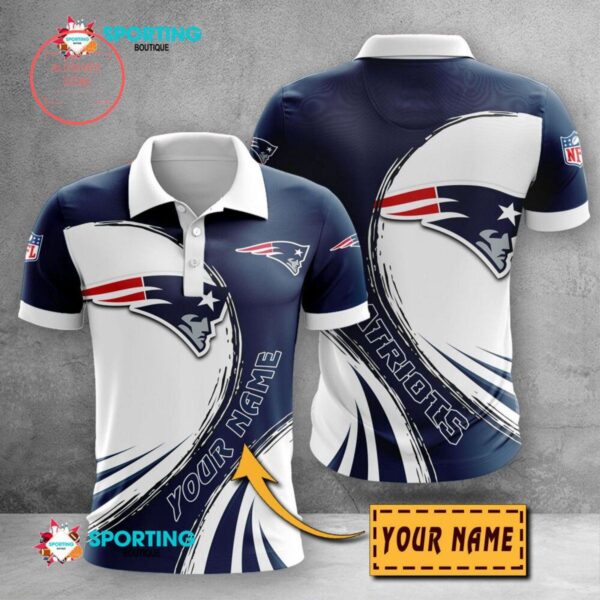 NEW ENGLAND PATRIOTS custom name polo 3d all over print shirt custom