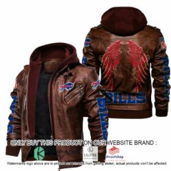 NFL Buffalo Bills Wings hoodie mens Leather Jacket