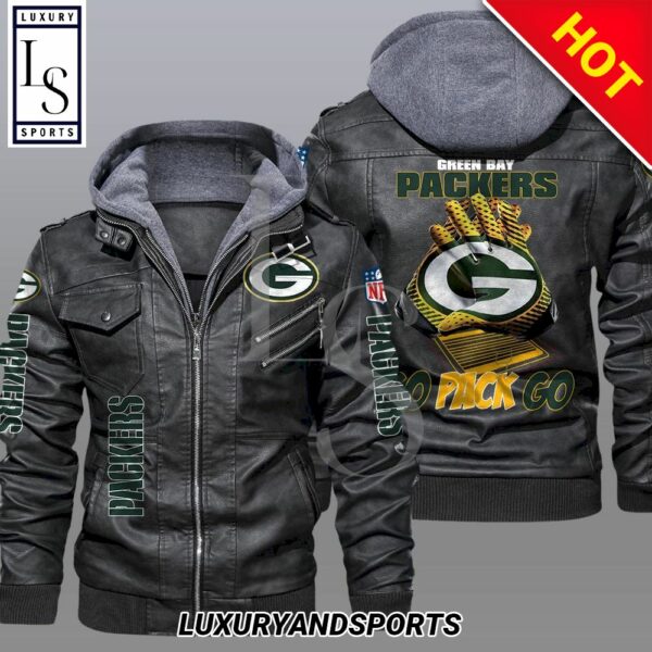 NFL Green Bay Packers Skol Leather Jacket
