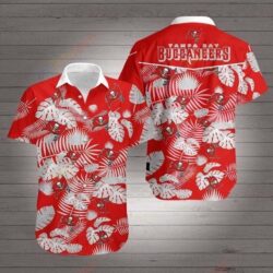 NFL Tampa Bay Buccaneers Hawaiian palm leaf 3D Shirt  For Fans