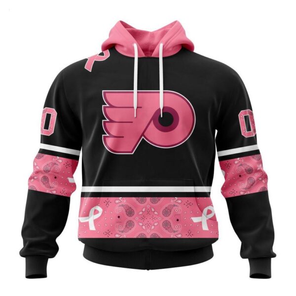 NHL Philadelphia Flyers Personalized Specialized Design In Classic Style With Paisley! WE WEAR PINK BREAST CANCER Hoodie 1