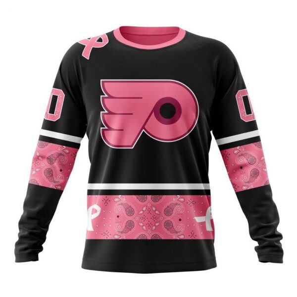 NHL Philadelphia Flyers Personalized Specialized Design In Classic Style With Paisley! WE WEAR PINK BREAST CANCER Hoodie 6