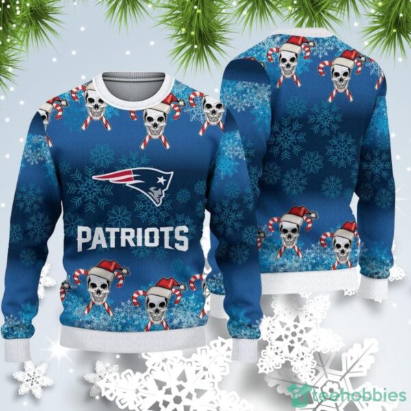 New England Patriots Christmas Skull Ugly Christmas Sweater custom