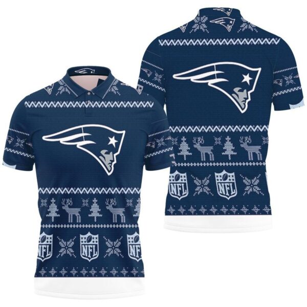 New England Patriots Nfl Ugly Sweatshirt Christmas 3D Polo Shirt custom