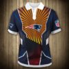 New England Patriots nfl 3D polo custom Red stripes