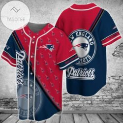 New England Patriots nfl Baseball Jersey full logo vintage 3d custom