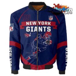 New York Giants NFL 3d Bomber Jacket Graphic Running - New arrivals