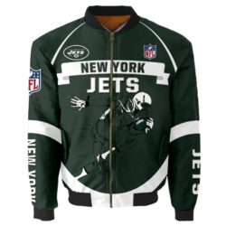 New York Jets NFL 3d Bomber Jacket Graphic Running - New arrivals