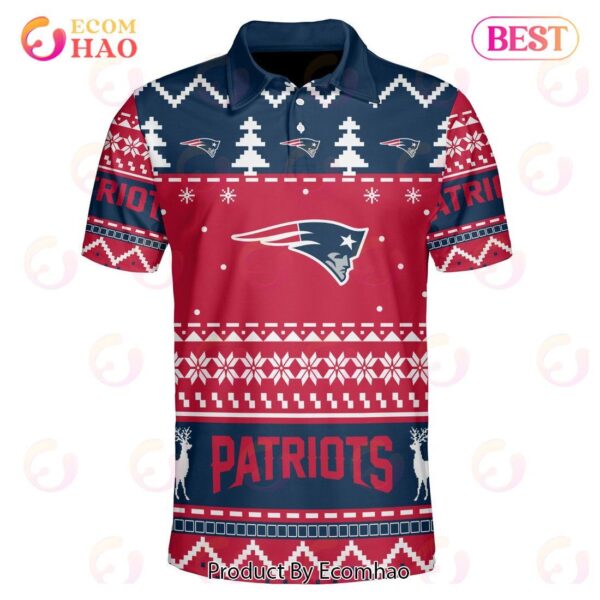 Patriots Custom Your Name Number Ugly Christmas Polo custom 1