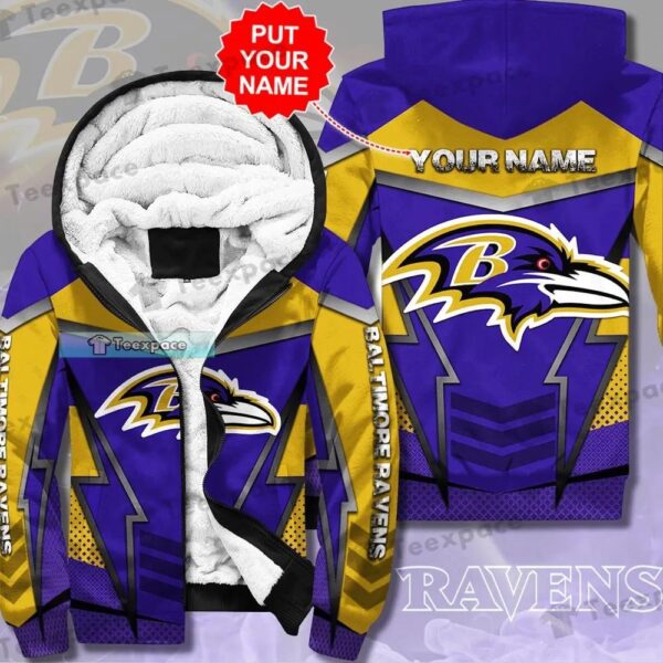 Personalized Arrow Lightning Dot Pattern Baltimore Ravens Hoodie 1