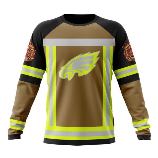 Personalized NFL Philadelphia Eagles Special Firefighter Uniform Design T Shirt 6