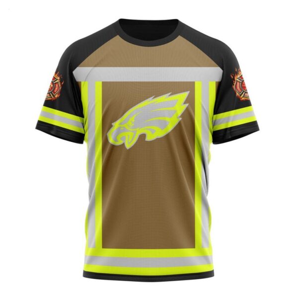 Personalized NFL Philadelphia Eagles Special Firefighter Uniform Design T Shirt 8