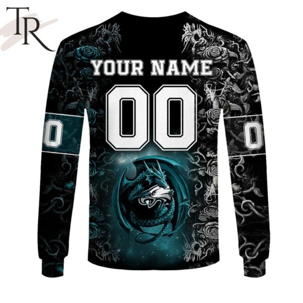 Personalized NFL Rose Dragon Philadelphia Eagles sweatshirt 1