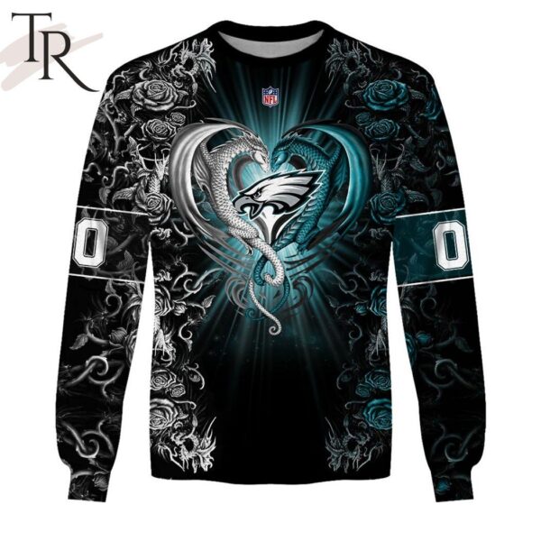 Personalized NFL Rose Dragon Philadelphia Eagles sweatshirt