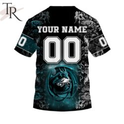 Personalized NFL Rose Dragon Philadelphia Eagles t shirt 1