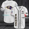Personalized white Vertical Letter Baltimore Ravens Baseball Jersey Shirt Personalized white Vertical Letter Baltimore Ravens Baseball Jersey Shirt