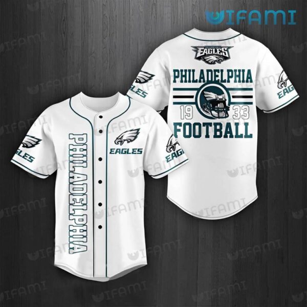 Philadelphia Eagles Baseball Jersey 1933 White Eagles Gift