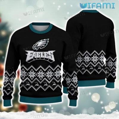 Philadelphia Eagles Christmas Sweater Snowflake Reindeer Eagles Gift