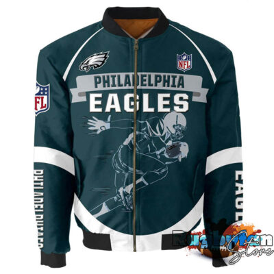 Philadelphia Eagles NFL 3d Bomber Jacket Graphic Running - New arrivals
