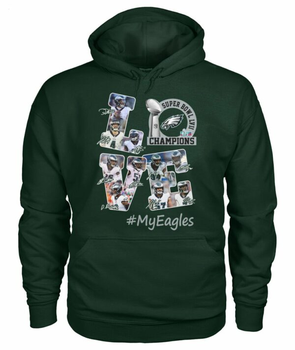 Philadelphia Eagles Super Bowl LVII Champions Love MyEagles T Shirt 2