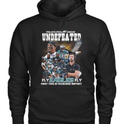 Philadelphia Eagles Undefeated Fly Eagles Fly First Time T-Shirt Philadelphia Eagles Undefeated Fly Eagles Fly First Time T Shirt 2