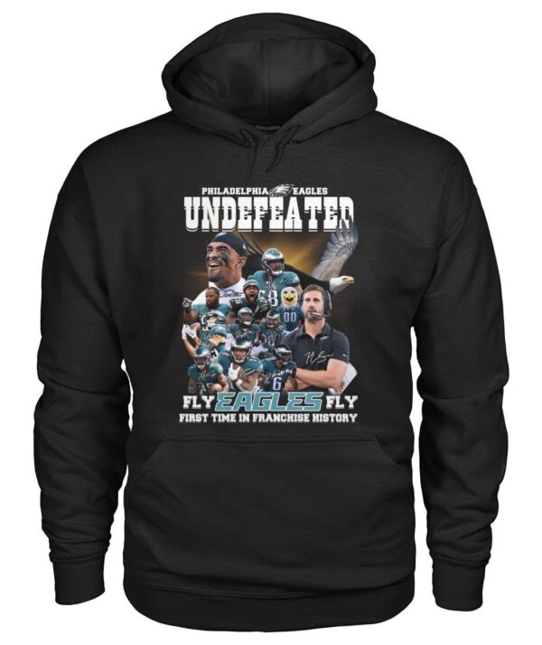 Philadelphia Eagles Undefeated Fly Eagles Fly First Time T Shirt 2