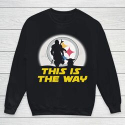 Pittsburgh Steelers NFL Football Star Wars Yoda And Mandalorian This Is The Way Youth Sweatshirt