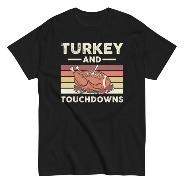 Retro Thanksgiving Turkey And Touchdowns Football Unisex T Shirt Football Fan