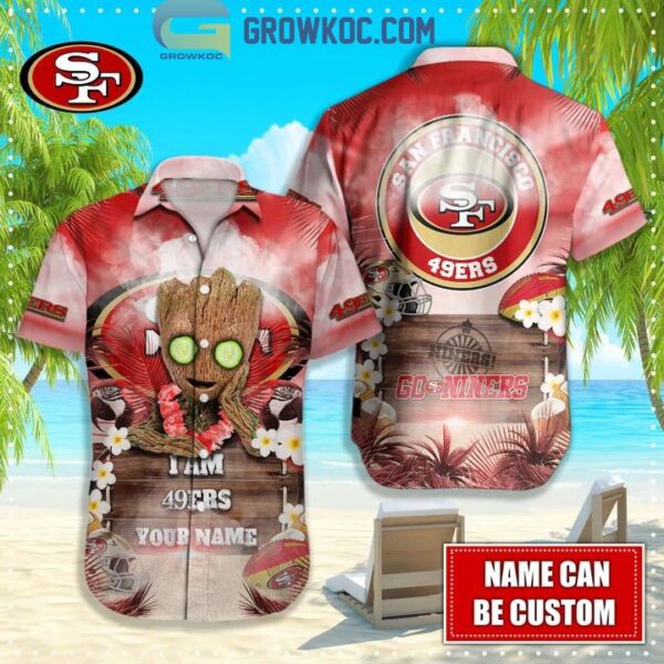 San Francisco 49ers NFL Hawaiian Groot Design Button Shirt