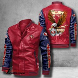 San-Francisco-49ers-NFL-USEagle-Bomber-Leather-Jacket-custom-red
