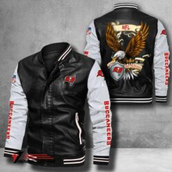 Tampa Bay Buccaneers NFL US.Eagle Bomber Leather Jacket custom - black