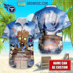 Tennessee Titans NFL Hawaiian Groot Design Button Shirt