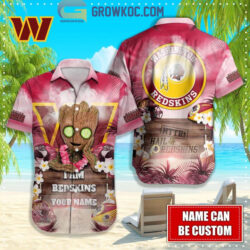 Washington Commanders NFL Hawaiian Groot Design Button Shirt