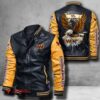 Washington Commanders NFL US.Eagle Bomber Leather Jacket custom - black yellow