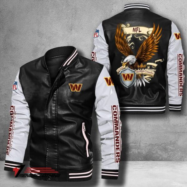 Washington-Commanders-NFL-USEagle-Bomber-Leather-Jacket-custom-black