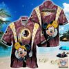 Washington Redskins nfl mickey mouse Hawaiian Shirt custom for fan Washington Redskins nfl mickey mouse Hawaiian Shirt custom for fan