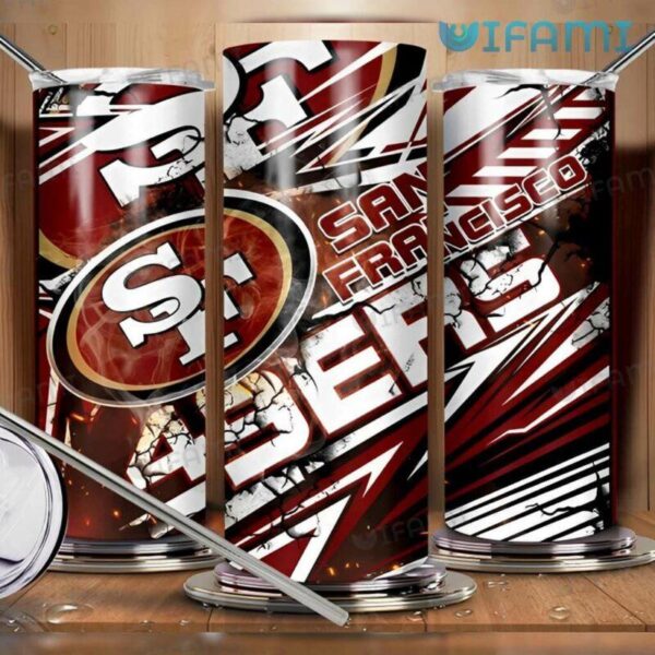 49ers Tumbler Cracked Effect San Francisco 49ers Gift