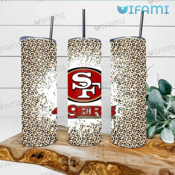 49ers Tumbler Leopard Texture San Francisco 49ers Gift