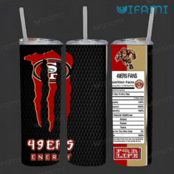 Kansas City Chiefs Tumbler MTLC NFL CUSTOM NAME 49ers Tumbler Monster 49ers Fans Nutrition Facts San Francisco 49ers Gift