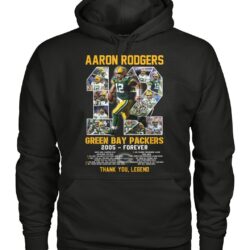 Aaron Rodgers 12 Green Bay Packers 2005 Forever Thank You Legend T Shirt Limited Edition 2
