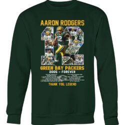 Aaron Rodgers 12 Green Bay Packers 2005 Forever Thank You Legend T Shirt Limited Edition 4