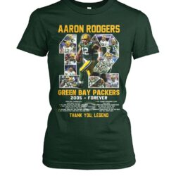 Aaron Rodgers 12 Green Bay Packers 2005 Forever Thank You Legend T Shirt Limited Edition 5