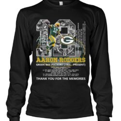 Aaron Rodgers 12 Green Bay Packers 2005 Present Thank You For The Memories T Shirt 3