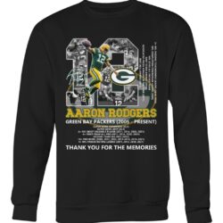 Aaron Rodgers 12 Green Bay Packers 2005 Present Thank You For The Memories T Shirt 4